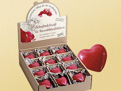 Saling lambapiima seep roosiõitega Süda 65g