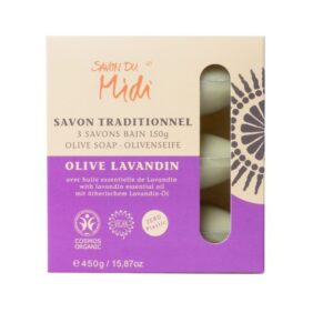 Savon du Midi oliiviseep lavendliga 3 x 150g