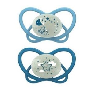nip® “My Butterfly Night Green” helendav ortodontiline öölutt (0-6 elukuud) Blue 2tk
