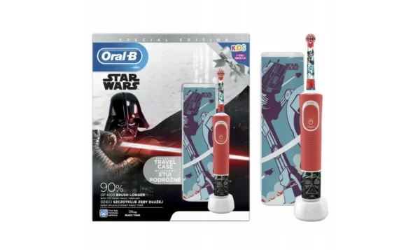 ORAL B elektriline hambahari Vitaly 100 Kids Star Wars +reisiümbris punane 1tk