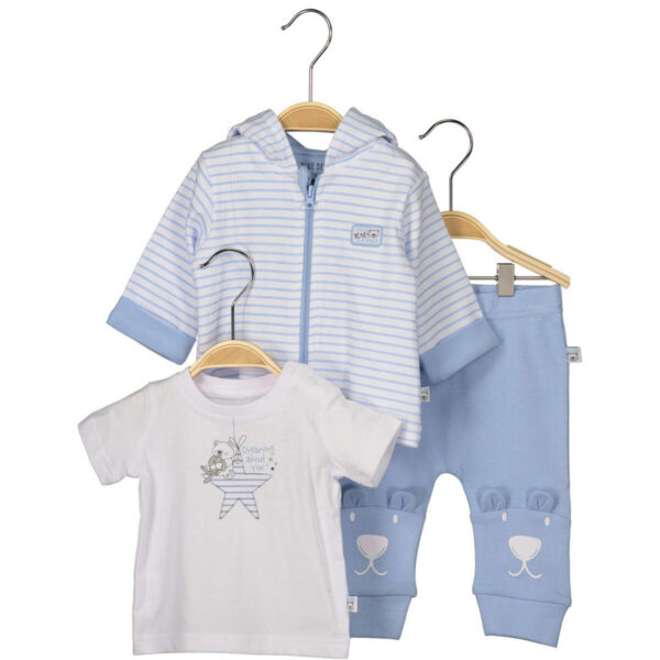 Blue Seven komplekt beebile  68cm valge/helesinine 3-osaline