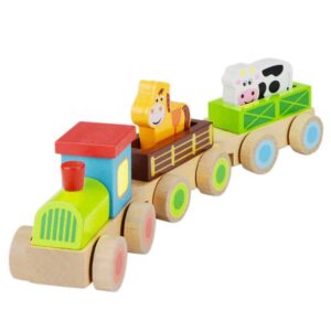Puidust Rong Farm Train Set 12+kuud