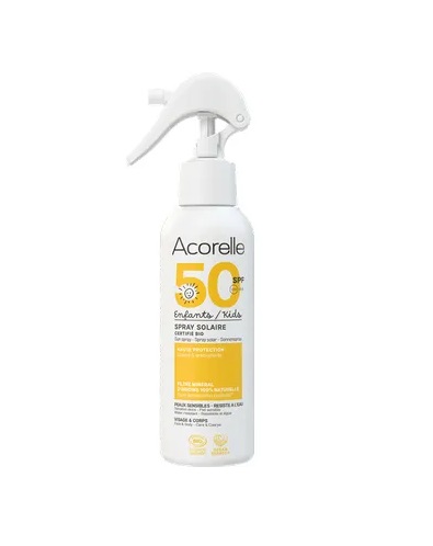 Acorelle päikesekaitse lastele SPF50 pihustiga 150ml