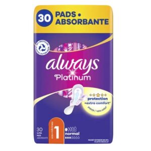 Always Platinum Normal Size 1 Hügieenisidemed Tiibadega, 30 tk