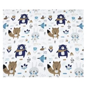 Flanellmähe 1tk 70x80cm valge Bear&Fox