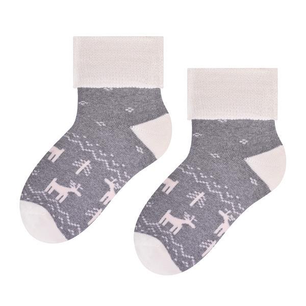 Cotton Candy Steven N23-25 (12-14cm) Hall/valge roosade põtradega