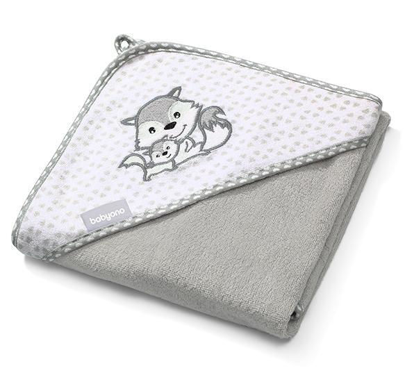 BabyOno bambusest kapuutsiga vannirätik 100x100cm, Grey
