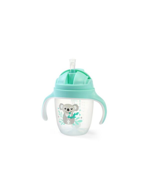 Sippy cup with weighted straw Green kõrretass BabyOno 6+kuud 240ml