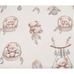 Flanellmähe 1tk 70x80cm Karud korvis beez