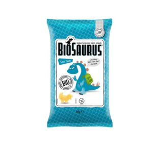 Küpsetatud meresoola maitselised maisikrõpsud, ökoloogiliselt valmistatud. 50g Biosaurus