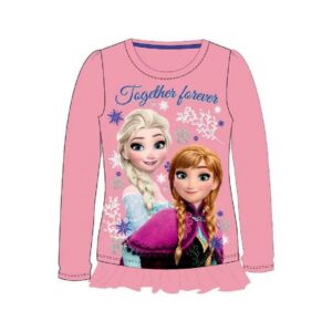 Pikkade varrukatega särk Frozen Anna ja Elza Roosa (122-134cm)