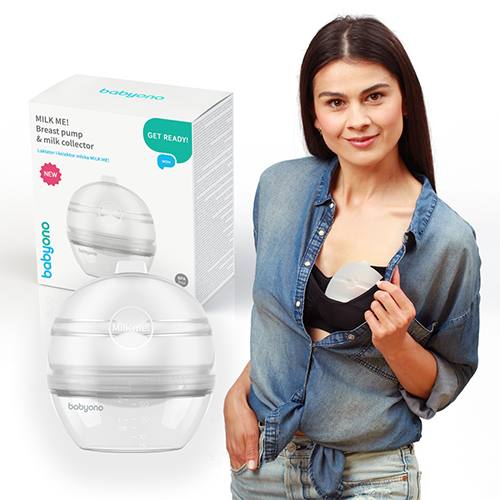 BABYONO  1400 piimakoguja/rinnapump MILK ME! valge