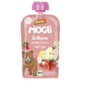 Mogli Maasika-, õuna-, banaanipüree, biodünaamiline 100g 1+aastasele