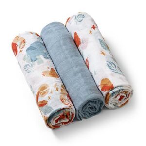 BabyOno musliinist mähkimislinad 3tk, Blue 70x70cm