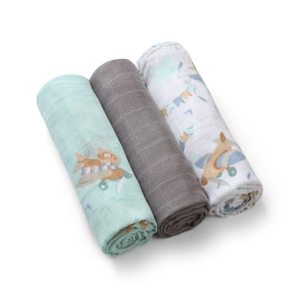 BabyOno bambusest mähkimislinad/suulapid 3tk, Gray 70x70cm