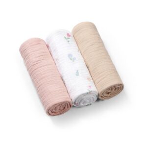 BabyOno musliinist mähkimislinad/suulapid 70x70cm, Pink 3tk