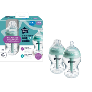 Tommee Tippee Closer to Nature® anti-koolik lutipudel 2×260 ml roheline isesteriliseerimisfunktsiooniga