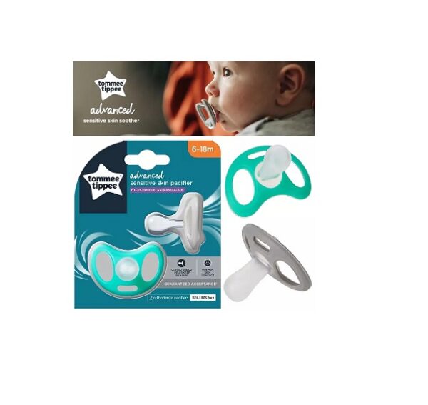 Tommee Tippee silikoonlutid  Advenced sensitive soother 6-18 kuud roheline/hall