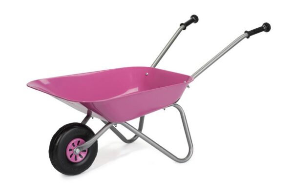 Laste aiakäru metall kastiga Rolly roosa