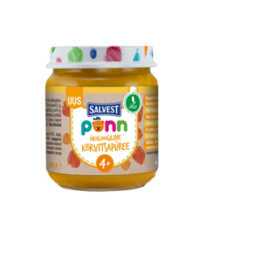 Salvest Põnn Ökoloogiline kõrvitsapüree,4-elukuust 3x100g (1purk-1,31eur)