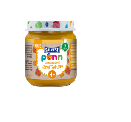 Salvest Põnn Ökoloogiline kõrvitsapüree,4-elukuust  3x100g (1purk-1,31eur)