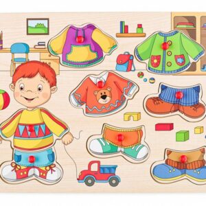 Woodyland Puidust puzzle nuppudega riieta Poissi