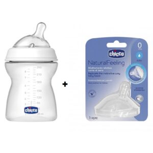CHICCO LUTIPUDEL BPA-vaba 250ML Step Up 2+kuud ja 0+kuud pudeliluttidega
