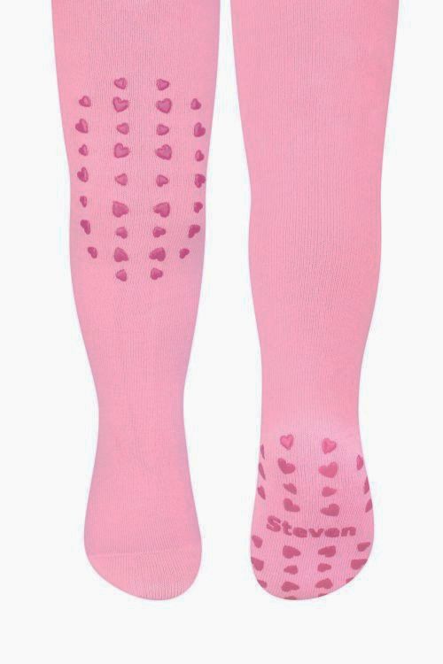 Sukkpüksid topelt ABS-iga Cotton Candy by Steven roosad/fuksia südame stopperid 68-74cm