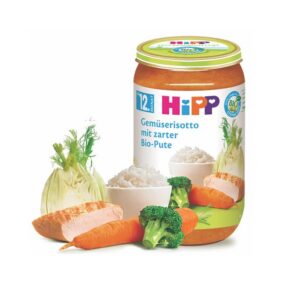 HiPP Köögiviljarisoto hõrgu kalkunilihaga ÖKO 3x250g 12.kuust (1purk-2,80eur)