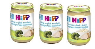 Spargelkapsa risotto küülikuga 3x 220g Hipp  8.kuust   (1tk-2,75eur)