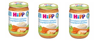 HIPP riisi-porgandipüree kalkunilihaga ÖKO 3x220g 8.kuust (1purk-2,75eur)