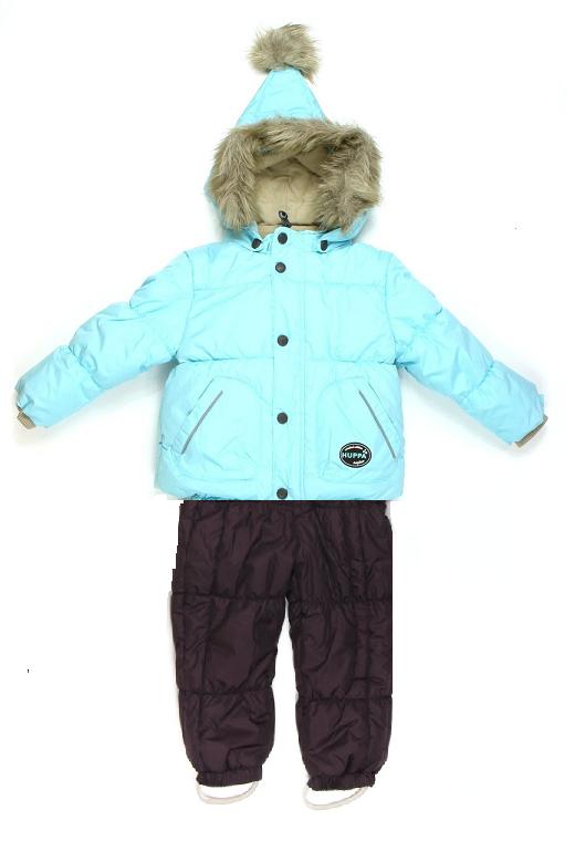 Jope ANDY 1152AW11 74cm 036-helesinine+traksipüksid LENNY (2167AW12) 74cm 011-tumepruun Huppa