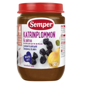Semper ploomi-pirni-õunapüree 3×190 g, alates 5-elukuust (1purk-1,65eur)