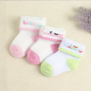 Sokid 0-3kuud I love Dad/Mum 3paari roosad