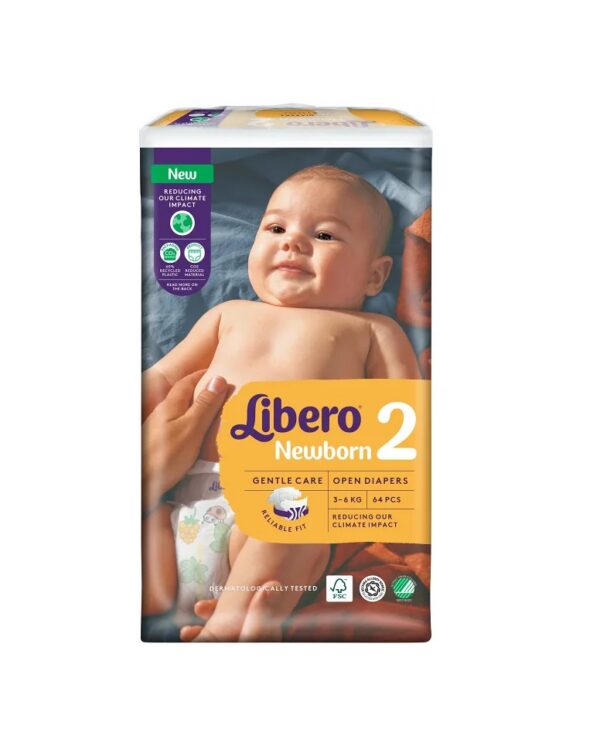 Libero teipmähkmed Newborn N2 3-6 kg  64tk