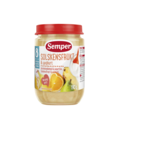 Semper puuvilja-jogurti püree 3×190 g, alates 8-elukuust (1purk-1,86eur)