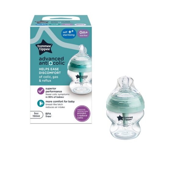 Tommee Tippee Advenced anti-koolik  lutipudel 150 ml isesteriliseerimis funktsiooniga roheline