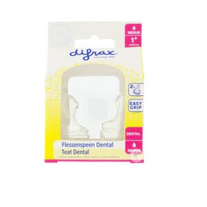 Pudelilutt Medium Dental kitsa kaelaga pudelile 2tk 1+kuud alates Difrax