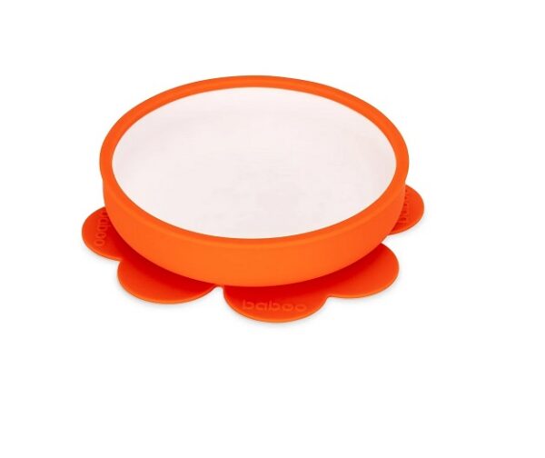 BABOO silikoonist kauss iminapaga, Oranž 6+ kuud
