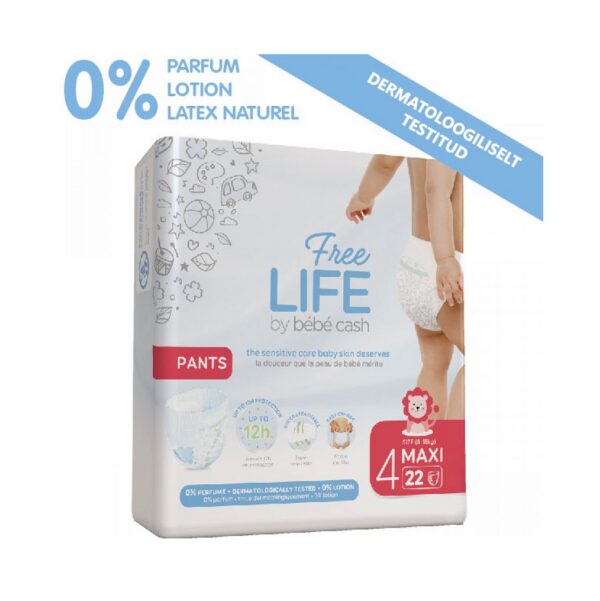 Laste mähkmepüksid Pants Maxi nr.4 8-15kg Freelife 22tk Bebecash