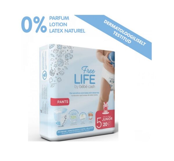 Laste mähkmepüksid Pants Junior nr.5  12-18kg Freelife 20tk Bebecash