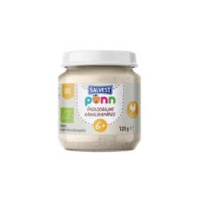 PÕNN Salvest Ökoloogiline Kanalihapüree  3×120 g ,6-elukuust (1purk-2,89eur)
