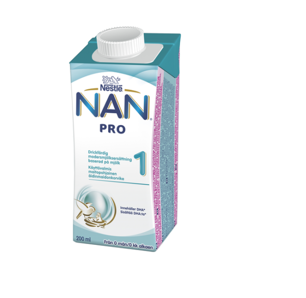 Nan Pro 1 piimajook (piimasegu) 200 ml, alates sünnist