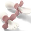 Ergonoomilised BabyOno lusikas ja kahvel valge/roosa karbis – pilt 3
