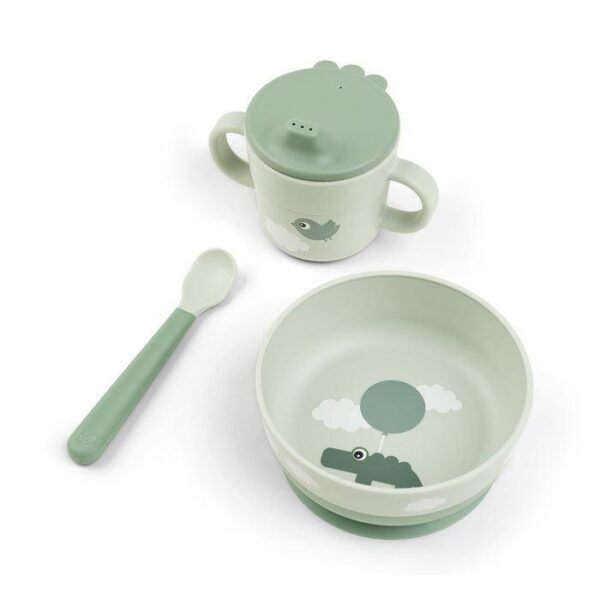 Done by Deer Foodie sööginõude komplekt Happy clouds Green