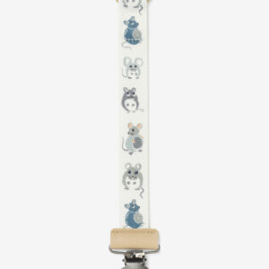 Elodie Details Pacifier Clip -Forest Mouse Wjite/Mint/Dusty blue lutipael