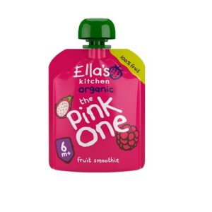 Orgaaniline puuvilja-marjasmuuti Pink 3x90g (1tuub-1,39eur)Ella`s Kitchen  6.kuust
