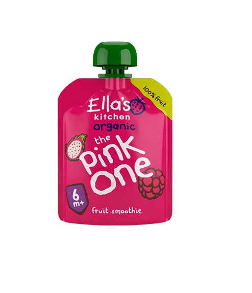 Orgaaniline puuvilja-marjasmuuti Pink 3x90g (1tuub-1,39eur)Ella`s Kitchen  6.kuust