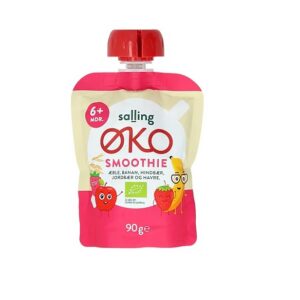 Smuuti õuna, banaani, vaarika, maasika ja kaeraga Salling Eko öko 6+kuust 3x90g (1tuub-0,99eur)