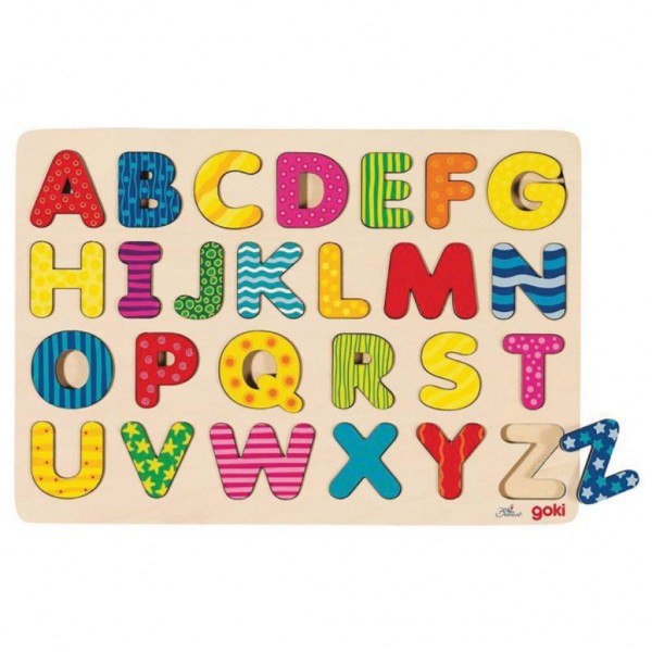 Goki tähestiku puzzle mustriga tähed